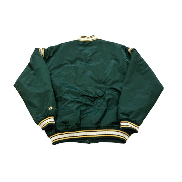 Vintage Pro Player Green Bay Packers NFL Satin Bomber Jacket Green Men's Large - Picture 2 of 6